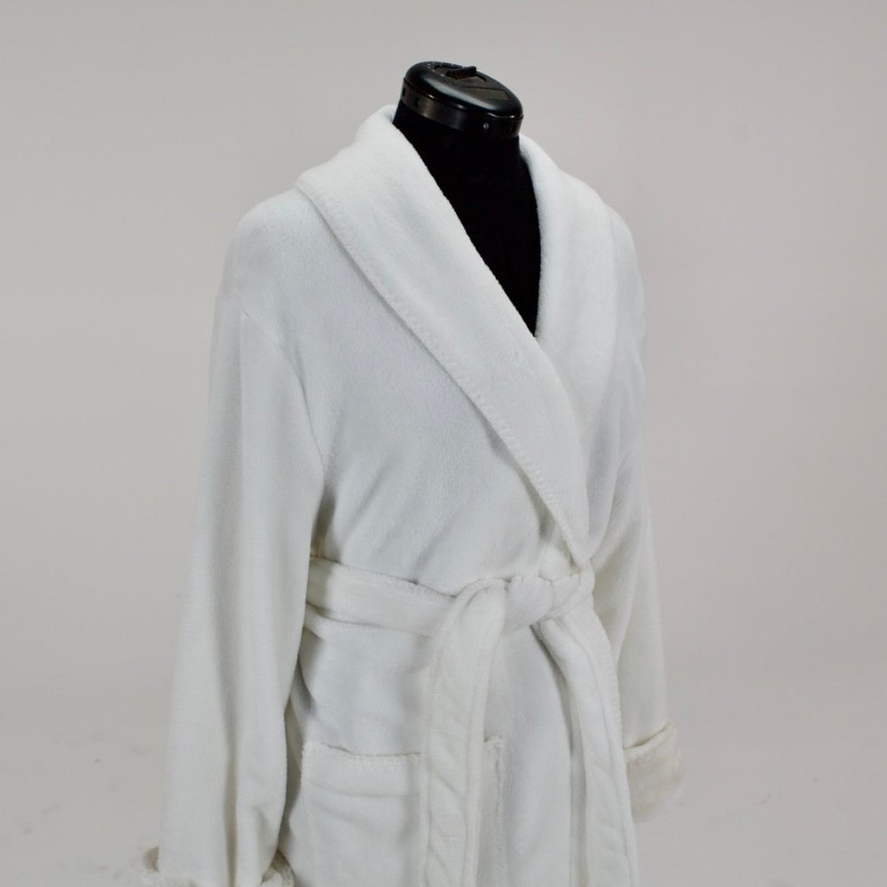 Soft White Terry Robe - Picture 2 of 3